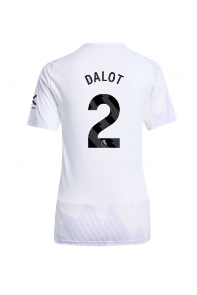 Manchester United Diogo Dalot #2 Jalkapallovaatteet Naisten Vieraspaita 2025-26 Lyhythihainen Manchester United Diogo Dalot #2 Jalkapallovaatteet Naisten Vieraspaita 2025-26 Lyhythihainen